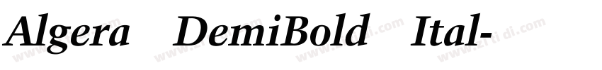 Algera DemiBold Ital字体转换